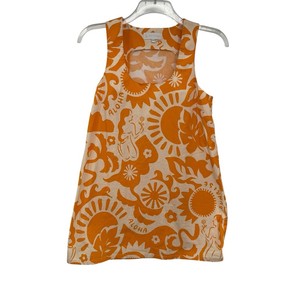 Corey Lynn Calter Sleeveless Scoop Neck Mini Dress Mermaids Orange Size Medium